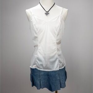 Vintage Vanity Fair White Nylon Camisole - Lace Trim Slip Tank‎